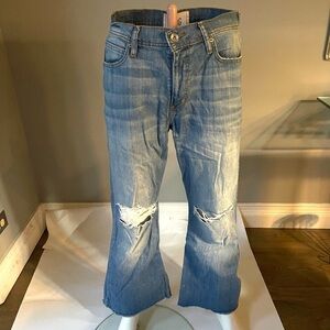BDG Light Blue Men's Bootcut Distressed Jeans